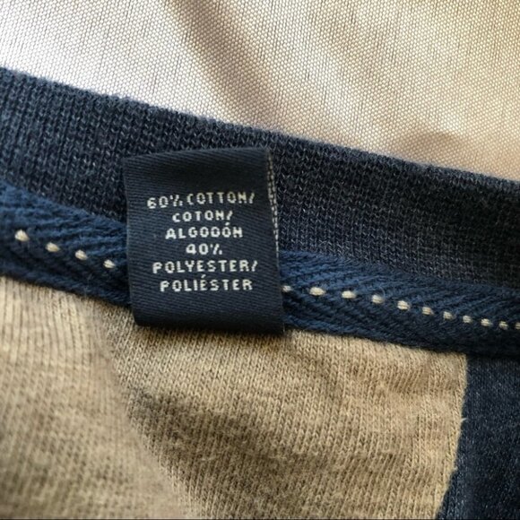 Arrow Mens  XXlg Long Sleeve Henley in Navy Blue - Picture 5 of 15